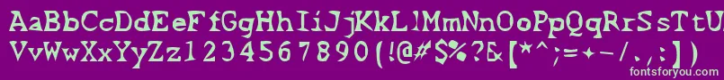 ScissorCuts2 Font – Green Fonts on Purple Background