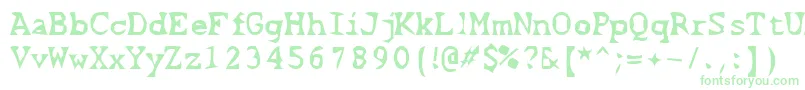 ScissorCuts2 Font – Green Fonts on White Background