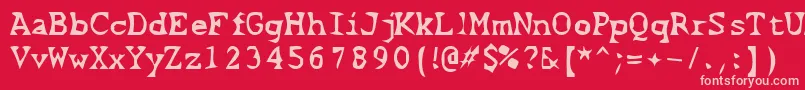 Шрифт ScissorCuts2 – розовые шрифты на красном фоне