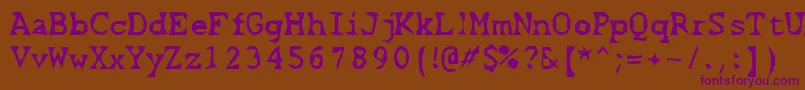 ScissorCuts2-fontti – violetit fontit ruskealla taustalla