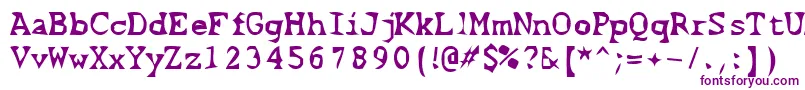 ScissorCuts2 Font – Purple Fonts on White Background