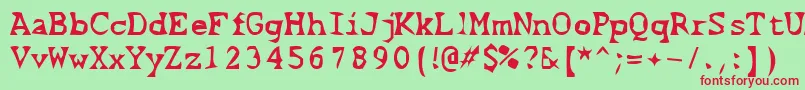 ScissorCuts2 Font – Red Fonts on Green Background