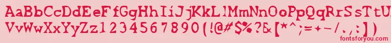 ScissorCuts2 Font – Red Fonts on Pink Background