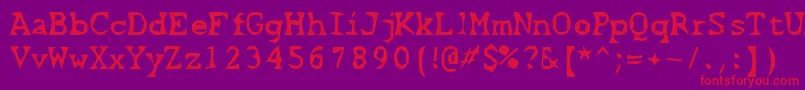 Police ScissorCuts2 – polices rouges sur fond violet