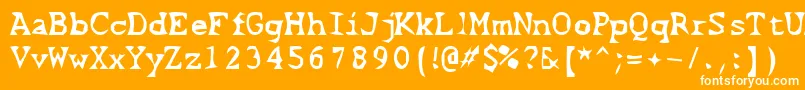 Шрифт ScissorCuts2 – белые шрифты на оранжевом фоне
