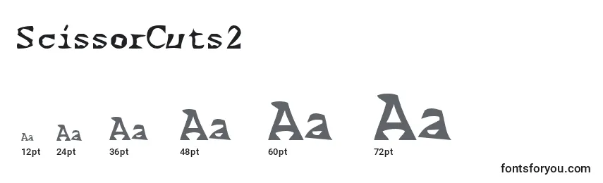 Размеры шрифта ScissorCuts2