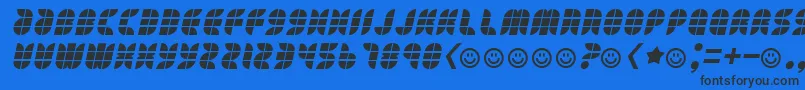 Eatyourheartout Font – Black Fonts on Blue Background