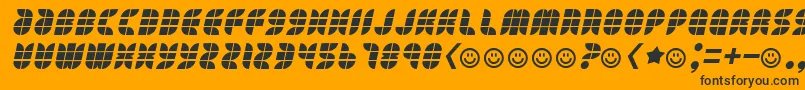 Eatyourheartout Font – Black Fonts on Orange Background