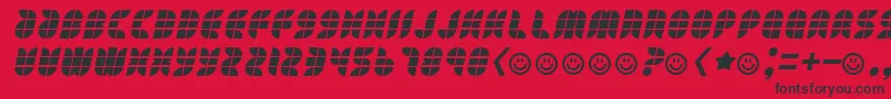 フォントEatyourheartout – 赤い背景に黒い文字