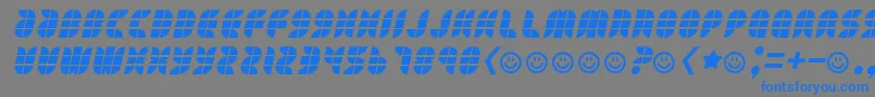Eatyourheartout Font – Blue Fonts on Gray Background