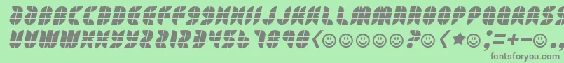 Eatyourheartout Font – Gray Fonts on Green Background
