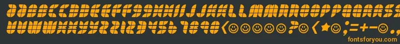 Eatyourheartout Font – Orange Fonts on Black Background