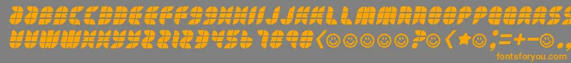 Eatyourheartout Font – Orange Fonts on Gray Background
