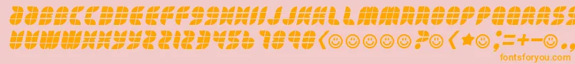 Eatyourheartout Font – Orange Fonts on Pink Background
