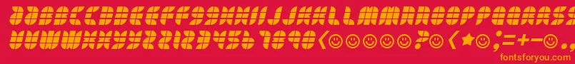 Eatyourheartout Font – Orange Fonts on Red Background