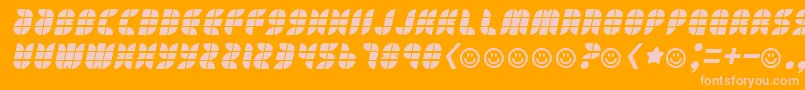 Police Eatyourheartout – polices roses sur fond orange