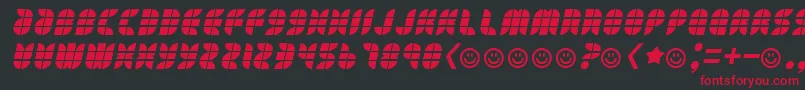 Eatyourheartout Font – Red Fonts on Black Background