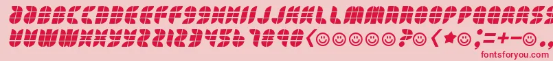 Eatyourheartout Font – Red Fonts on Pink Background