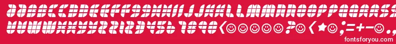 フォントEatyourheartout – 赤い背景に白い文字