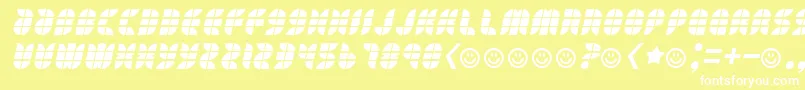 Eatyourheartout Font – White Fonts on Yellow Background
