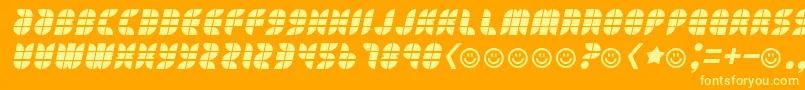 Eatyourheartout Font – Yellow Fonts on Orange Background