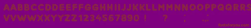 Narcissus Font – Brown Fonts on Purple Background