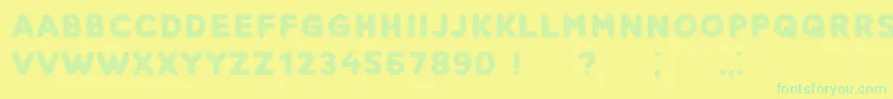 Narcissus Font – Green Fonts on Yellow Background