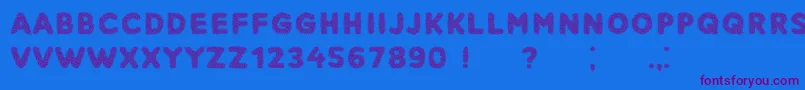 Narcissus Font – Purple Fonts on Blue Background