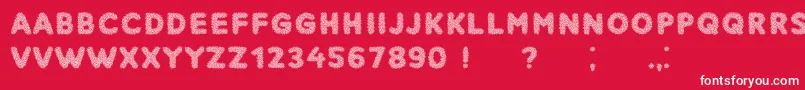 Narcissus Font – White Fonts on Red Background