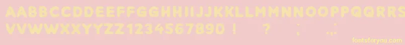 Narcissus Font – Yellow Fonts on Pink Background