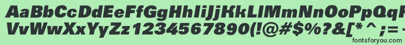 フォントAGroticroughxbkobl – 緑の背景に黒い文字