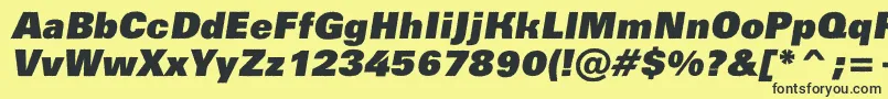 AGroticroughxbkobl Font – Black Fonts on Yellow Background