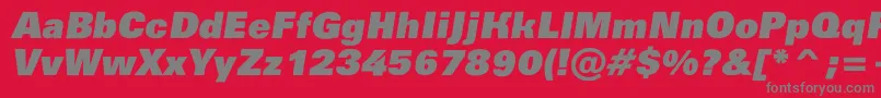 AGroticroughxbkobl Font – Gray Fonts on Red Background