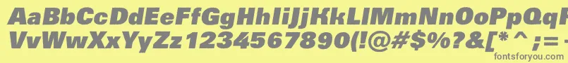 AGroticroughxbkobl Font – Gray Fonts on Yellow Background