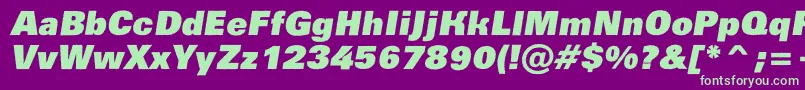 AGroticroughxbkobl Font – Green Fonts on Purple Background