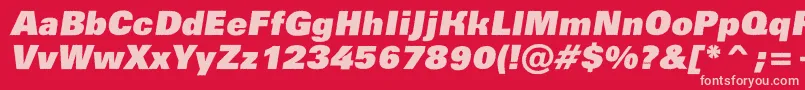 AGroticroughxbkobl Font – Pink Fonts on Red Background