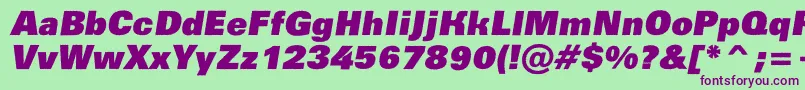 AGroticroughxbkobl Font – Purple Fonts on Green Background