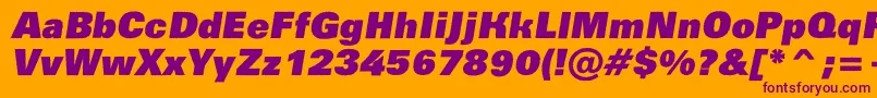 AGroticroughxbkobl Font – Purple Fonts on Orange Background