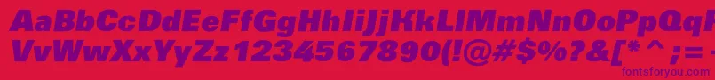 AGroticroughxbkobl Font – Purple Fonts on Red Background