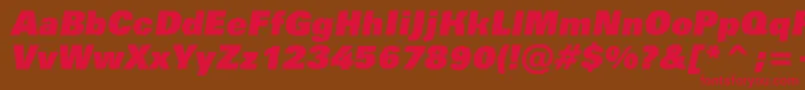 AGroticroughxbkobl Font – Red Fonts on Brown Background