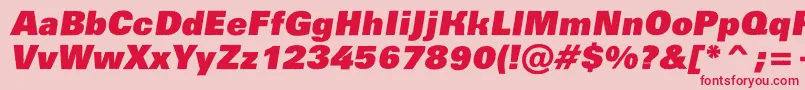 AGroticroughxbkobl Font – Red Fonts on Pink Background
