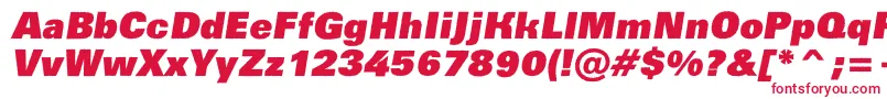 フォントAGroticroughxbkobl – 白い背景に赤い文字
