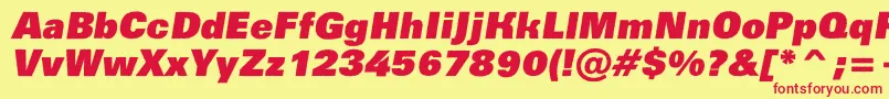 AGroticroughxbkobl Font – Red Fonts on Yellow Background
