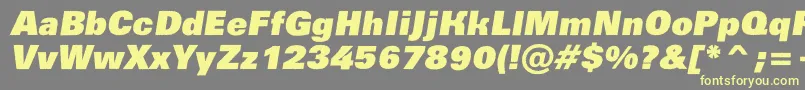 AGroticroughxbkobl Font – Yellow Fonts on Gray Background