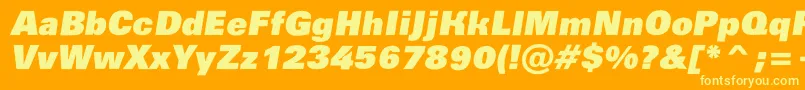 Police AGroticroughxbkobl – polices jaunes sur fond orange