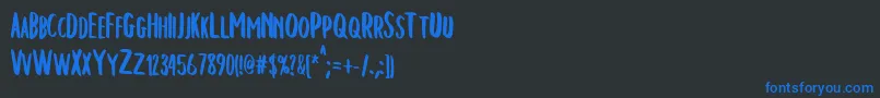 ChelseaBrush Font – Blue Fonts on Black Background