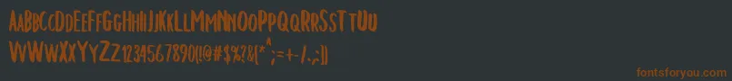 ChelseaBrush Font – Brown Fonts on Black Background