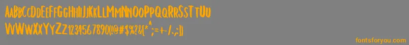 ChelseaBrush Font – Orange Fonts on Gray Background