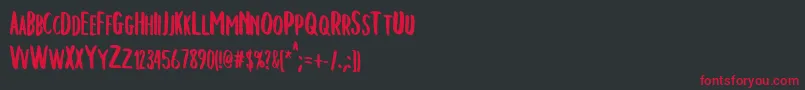 ChelseaBrush Font – Red Fonts on Black Background
