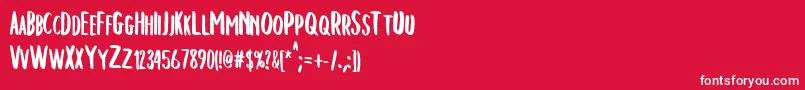 ChelseaBrush Font – White Fonts on Red Background